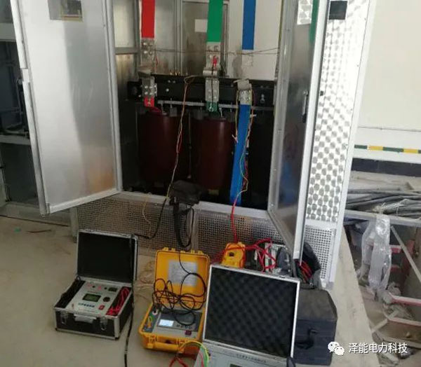我公司试验人员一行五人远赴济南置诺实业有限公司进行电气设备交接性试验